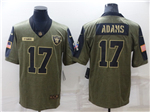 Las Vegas Raiders #17 Davante Adams 2021 Olive Salute To Service Limited Jersey