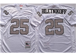 Oakland Raiders #25 Fred Biletnikoff Throwback White/Silver Jersey