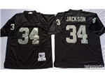 Los Angeles Raiders #34 Bo Jackson Throwback Black Jersey