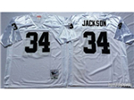 Los Angeles Raiders #34 Bo Jackson Throwback White Jersey