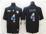 Oakland Raiders #4 Derek Carr Black Rainbow Vapor Limited Jersey