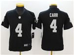 Las Vegas Raiders #4 Derek Carr Youth Black Vapor Limited Jersey