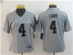 Las Vegas Raiders #4 Derek Carr Women's Gray Inverted Limited Jersey