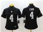 Las Vegas Raiders #4 Derek Carr Women's Black Vapor Limited Jersey