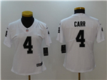 Las Vegas Raiders #4 Derek Carr Women's White Vapor Limited Jersey