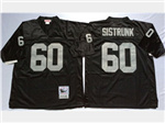 Oakland Raiders #60 Otis Sistrunk Throwback Black Jersey
