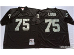 Los Angeles Raiders #75 Howie Long Throwback Black Jersey