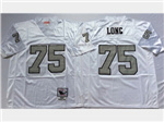 Los Angeles Raiders #75 Howie Long Throwback White/Silver Jersey
