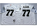 Los Angeles Raiders #77 Lyle Alzado Throwback White Jersey