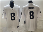 Las Vegas Raiders #8 Josh Jacobs White Vapor F.U.S.E. Limited Jersey