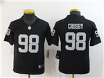 Las Vegas Raiders #98 Maxx Crosby Youth Black Vapor Limited Jersey