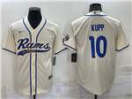 Los Angeles Rams #10 Cooper Kupp Cream Baseball Cool Base Jersey