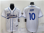 Los Angeles Rams #10 Cooper Kupp White Baseball Cool Base Jersey