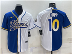 Los Angeles Rams #10 Cooper Kupp Split Royal/White Baseball Cool Base Jersey