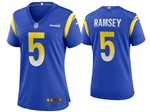 Los Angeles Rams #5 Jalen Ramsey Women's Royal Vapor Limited Jersey