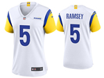 Los Angeles Rams #5 Jalen Ramsey Women's White Vapor Limited Jersey
