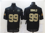 Los Angeles Rams #99 Aaron Donald 2020 Black Camo Salute To Service Limited Jersey