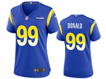 Los Angeles Rams #99 Aaron Donald Women's Royal Vapor Limited Jersey