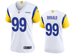 Los Angeles Rams #99 Aaron Donald Women's White Vapor Limited Jersey