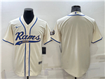 Los Angeles Rams Cream Baseball Cool Base Team Jersey