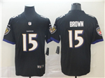Baltimore Ravens #15 Marquise Brown Black Vapor Limited Jersey