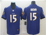 Baltimore Ravens #15 Marquise Brown Purple Vapor Limited Jersey