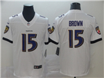 Baltimore Ravens #15 Marquise Brown White Vapor Limited Jersey