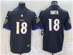 Baltimore Ravens #18 Roquan Smith Black Vapor Limited Jersey