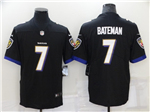 Baltimore Ravens #7 Rashod Bateman Black Vapor Limited Jersey