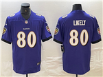 Baltimore Ravens #80 Isaiah Likely Purple Vapor Limited Jersey