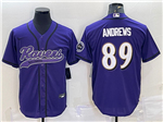 Baltimore Ravens #89 Mark Andrews Purple Baseball Jersey