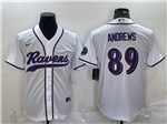 Baltimore Ravens #89 Mark Andrews White Baseball Jersey