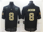 Baltimore Ravens #8 Lamar Jackson 2020 Black Camo Salute To Service Limited Jersey