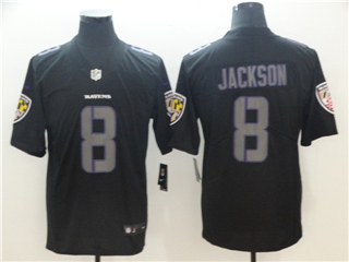Baltimore Ravens #8 Lamar Jackson Black Vapor Impact Limited Jersey