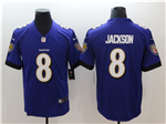 Baltimore Ravens #8 Lamar Jackson Purple Vapor Limited Jersey