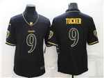 Baltimore Ravens #9 Justin Tucker Black Gold Vapor Limited Jersey