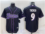 Baltimore Ravens #9 Justin Tucker Black Baseball Jersey