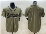 Baltimore Ravens Olive Salute To Service Baseball Team Jersey