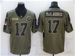 Washington Football Team #17 Terry McLaurin 2021 Olive Salute To Service Limited Jersey