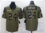 Washington Football Team #24 Antonio Gibson 2021 Olive Salute To Service Limited Jersey