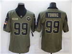 Washington Football Team #99 Chase Young 2021 Olive Salute To Service Limited Jersey
