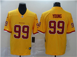 Washington Redskins #99 Chase Young Gold Color Rush Limited Jersey