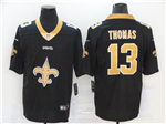 New Orleans Saints #13 Michael Thomas Black Team Big Logo Vapor Limited Jersey