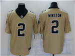 New Orleans Saints #2 Jameis Winston Gold Inverted Limited Jersey