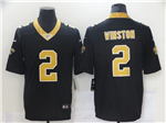 New Orleans Saints #2 Jameis Winston Black Vapor Limited Jersey