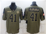 New Orleans Saints #41 Alvin Kamara 2021 Olive Salute To Service Limited Jersey
