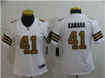 New Orleans Saints #41 Alvin Kamara Women's White Color Rush Limited Jersey