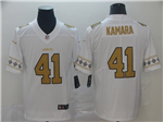 New Orleans Saints #41 Alvin Kamara White Team Logos Fashion Limited Jersey
