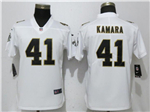 New Orleans Saints #41 Alvin Kamara Women's White Vapor Limited Jersey