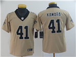 New Orleans Saints #41 Alvin Kamara Youth Gold Inverted Limited Jersey